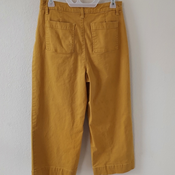 Time and Tru Women's Wide Leg Pants, Mustard Yellow, Size 8 - Picture 2 of 3